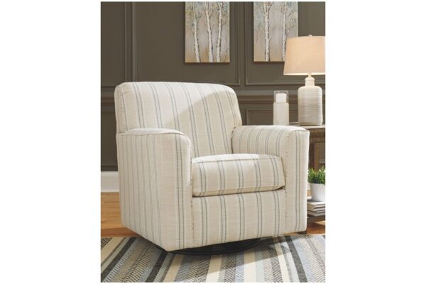 Alandari Gray Swivel Glider Accent Chair - Image 2