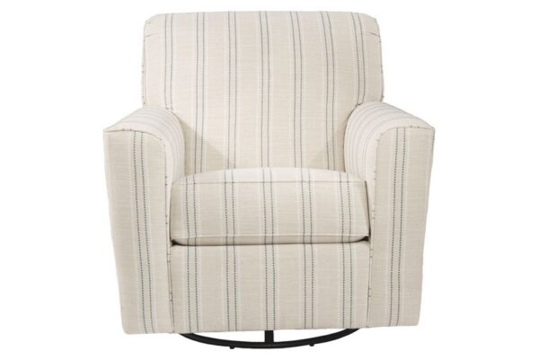 Alandari Gray Swivel Glider Accent Chair - Image 3