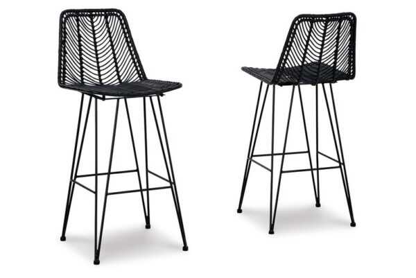 Angentree Black Tall Barstool (Set of 2) - Image 4