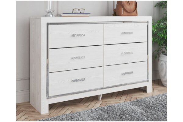 Altyra White Six Drawer Dresser - Image 2