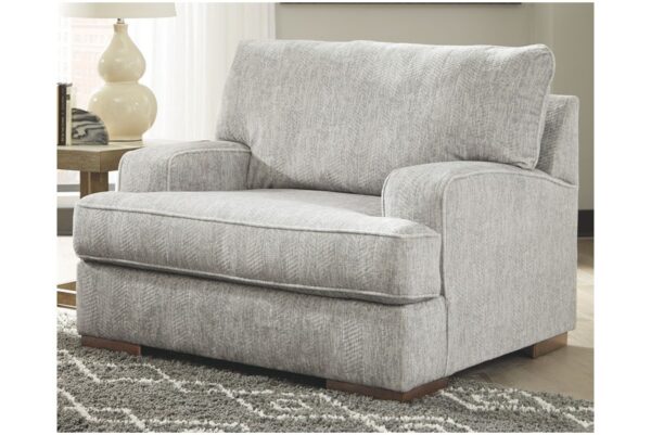 Mercado Pewter 4 Pc. Sofa, Loveseat, Chair And A Half With Ottoman - Image 4