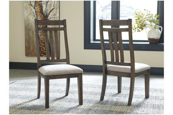 Wyndahl Rustic Brown Dining Uph Side Chair (Set of 2) Slatback - Image 2