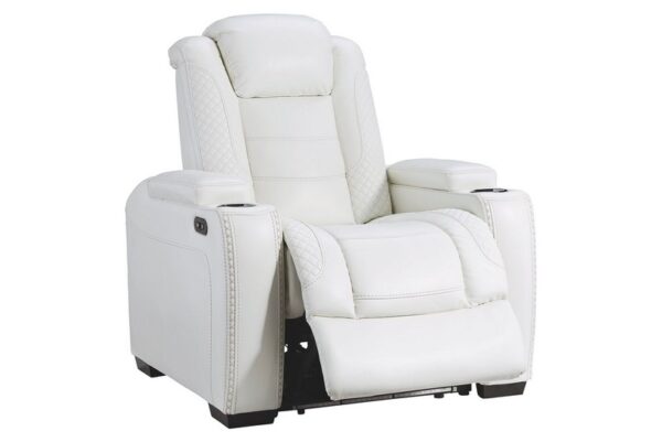 Party White Pwr Recliner-Adj Headrest - Image 8