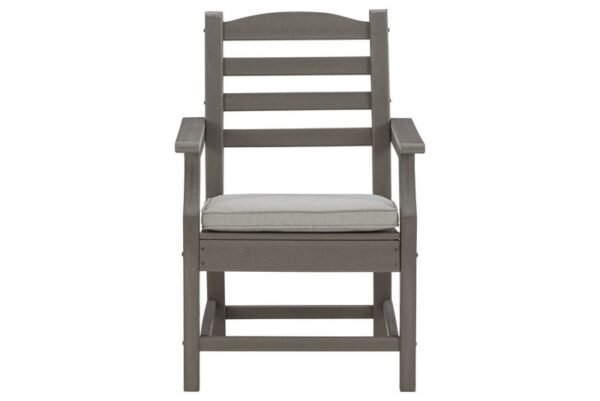 Visola Gray Arm Chair With Cushion (Set of 2) - Image 3