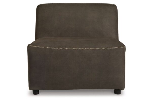 Allena Gunmetal Armless Chair - Image 3