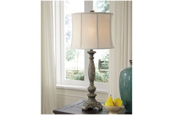 Alinae Pearl Silver Poly Table Lamp - Image 2