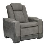 Next gen Durapella Dark Gray Pwr Recliner/Adj Headrest