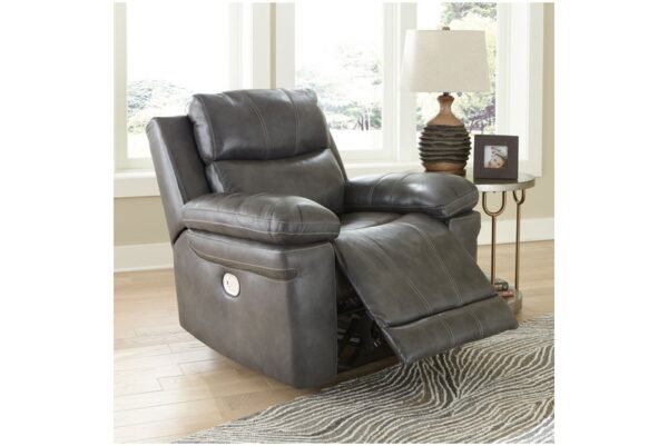 Edmar Charcoal Pwr Recliner/Adj Headrest - Image 7