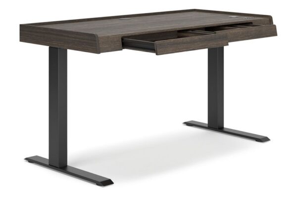 Zendex Dark Brown Adjustable Height Desk - Image 6