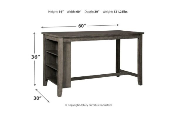 Caitbrook Gray 5 Pc. Counter Table, 2 Stools, 2 Barstools - Image 6