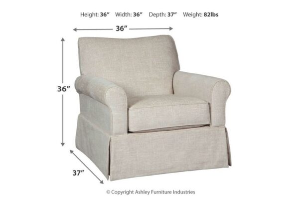 Searcy Quartz Swivel Glider Accent Chair - Image 3