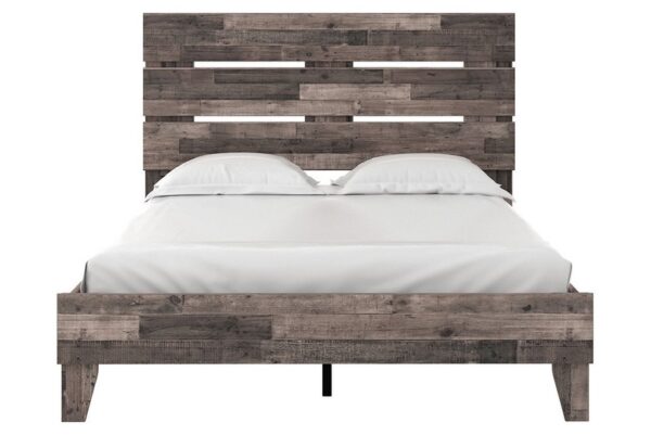 Neilsville Multi Gray Queen Panel Platform Bed - Image 3