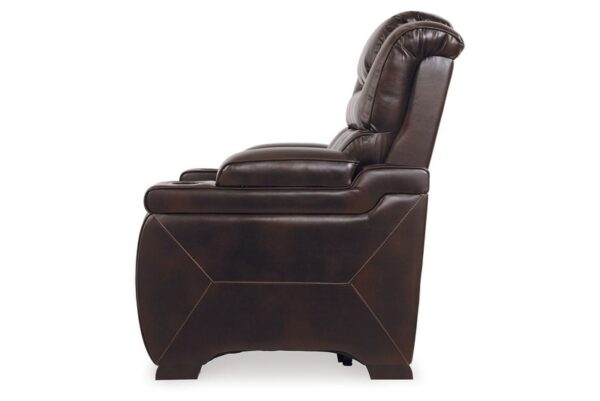 Warnerton Brown Dark Pwr Recliner/Adj Headrest - Image 5