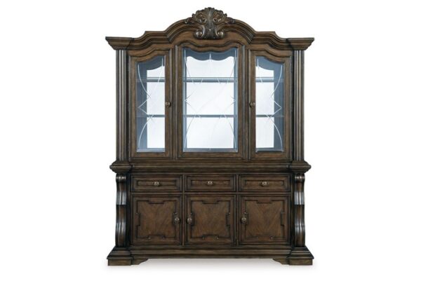 Maylee Dark Brown Dining Buffet And Hutch - Image 4