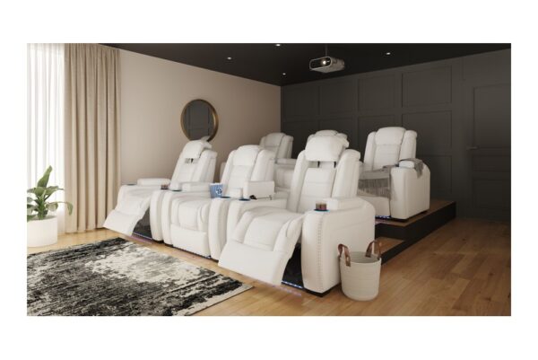 Party White Pwr Recliner-Adj Headrest - Image 14