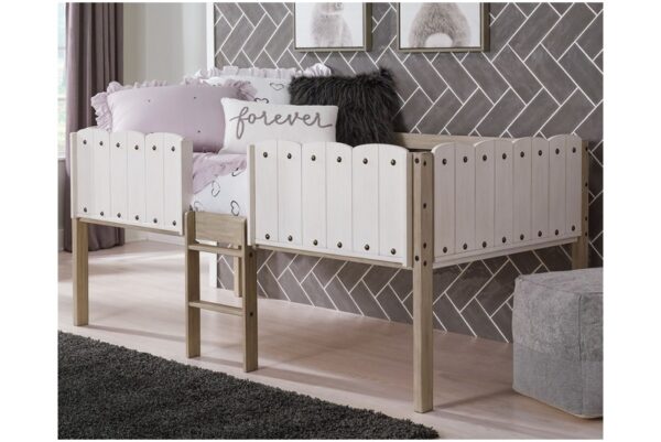 Wrenalyn White / Brown / Beige Twin Loft Bed Frame - Image 2