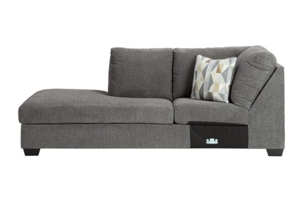 Dalhart Charcoal Laf Corner Chaise - Image 3