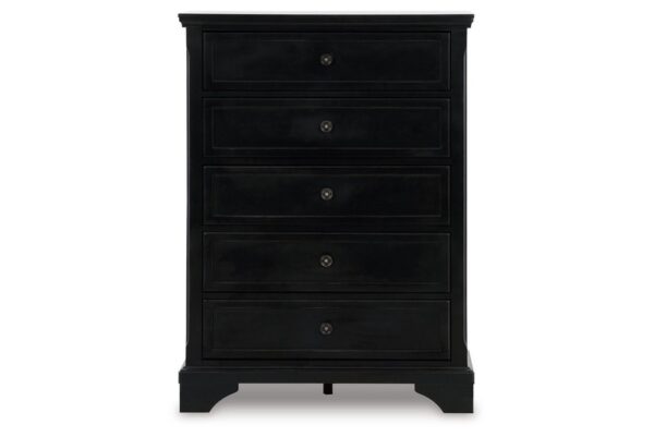 Chylanta Black Five Drawer Chest - Image 4