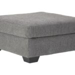 Dalhart Charcoal Oversized Accent Ottoman