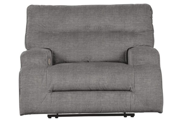 Coombs Charcoal Wide Seat Power Recliner - Image 4