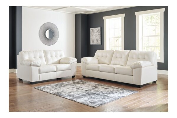 Donlen White 2 Pc. Sofa, Loveseat