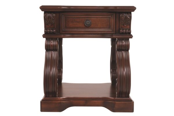 Alymere Rustic Brown Square End Table - Image 9