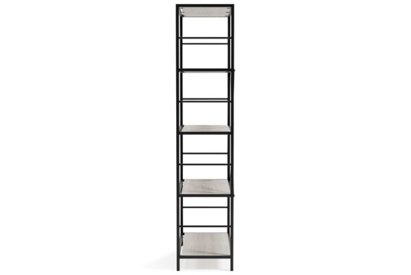 Bayflynn White / Black Bookcase 5 Fixed Shelves - Image 7