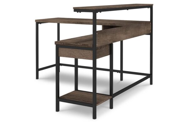 Arlenbry Gray L desk With Storage - Image 3