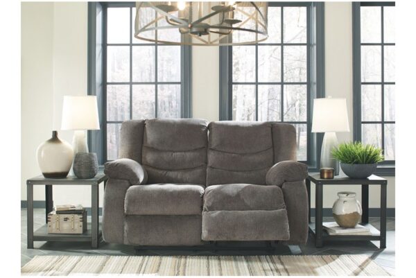 Tulen Gray Reclining Loveseat - Image 3