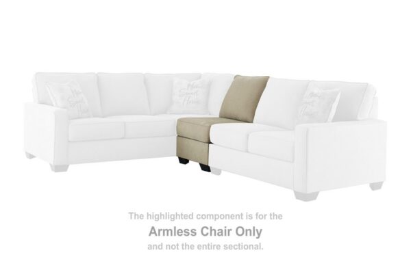 Lucina Quartz Armless Chair - Image 2