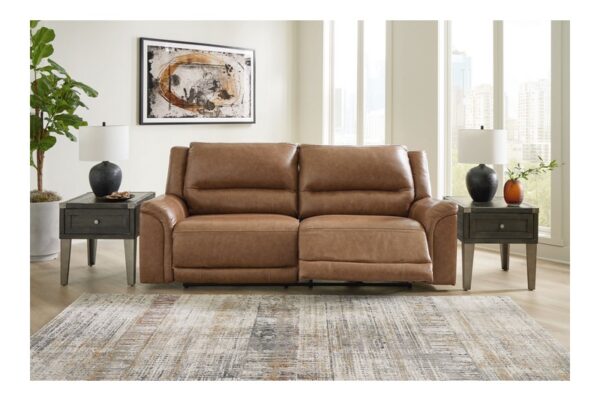 Trasimeno Caramel 2 Seat Pwr Rec Sofa Adj Headrest - Image 7