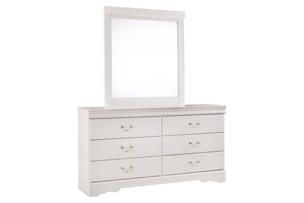 Anarasia White Dresser, Mirror - Image 3