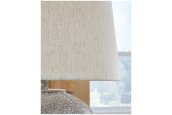 Dreward Distressed Gray Paper Table Lamp - Image 3