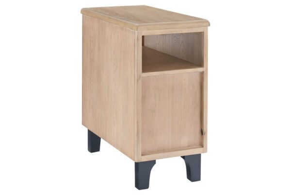 Freslowe Light Brown / Black Chair Side End Table Open Cubby - Image 6