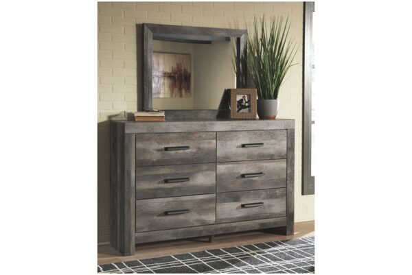 Wynnlow Gray 5 Pc. Dresser, Mirror, Chest, King Panel Bed - Image 6