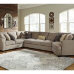 Pantomine Driftwood Right Arm Facing Cuddler With Armless Sofa 4 Pc Sectional