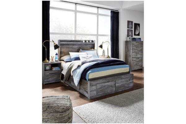 Baystorm Gray Full Panel Bed With 6 Storage Drawers - Image 5