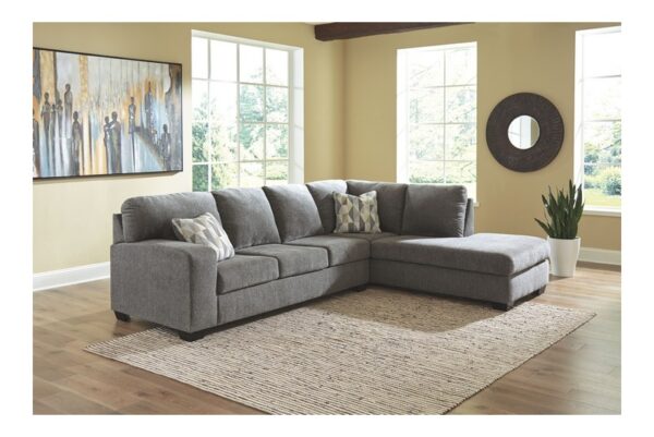 Dalhart Charcoal 3 Pc. Right Arm Facing Corner Chaise 2 Pc Sectional, Rocker Recliner - Image 3