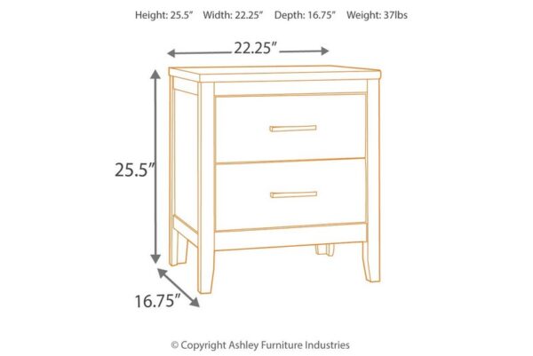 Olivet Silver Two Drawer Night Stand - Image 7