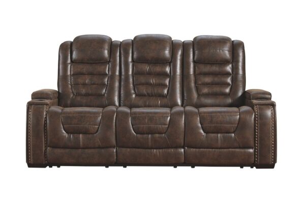 Game Brown Dark Pwr Rec Sofa With Adj Headrest