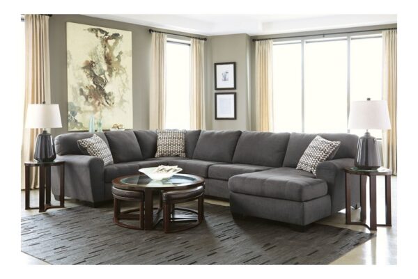 Ambee Slate Right Arm Facing Corner Chaise 3 Pc Sectional - Image 2