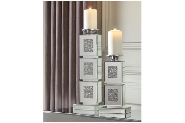 Charline Metallic Candle Holder Set (Set of 2) Segmented - Image 2