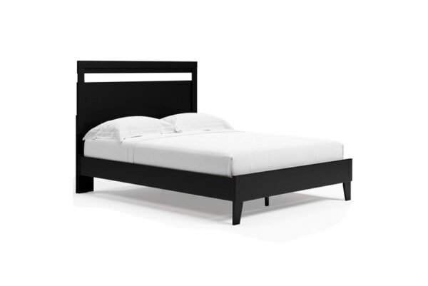 Finch Black / Brown Queen Panel Platform Bed - Image 2