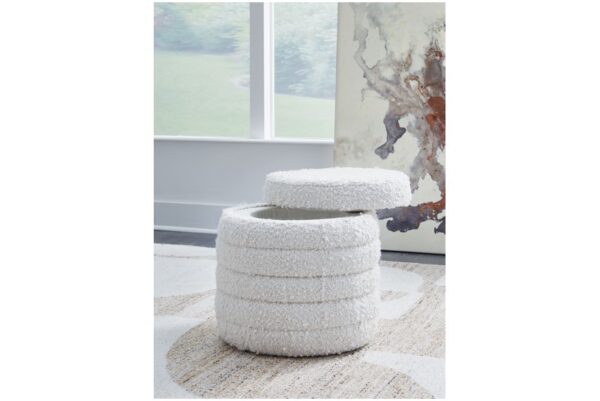 Duntler Ivory Storage Ottoman - Image 3