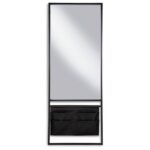 Floxville Black Floor Mirror