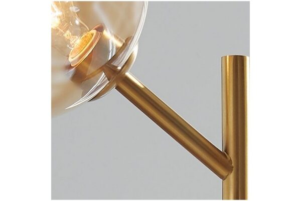 Abanson Amber / Gold Finish Metal Floor Lamp - Image 4