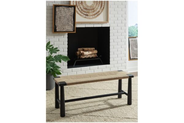 Acerman Black / Natural Accent Bench - Image 2