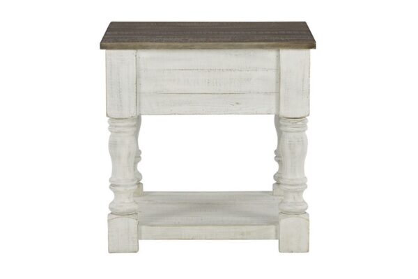 Havalance White / Gray Square End Table - Image 6