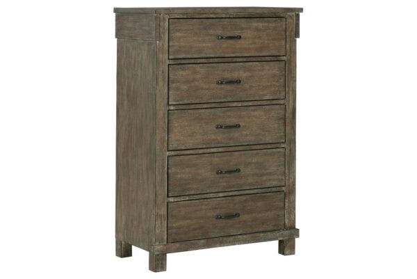 Shamryn Grayish Brown Five Drawer Chest