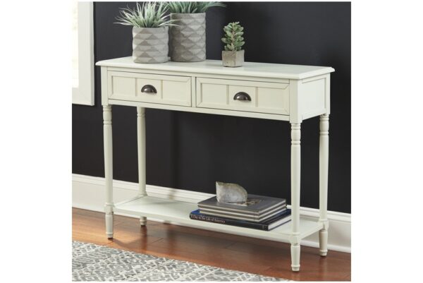 Goverton White Console Sofa Table - Image 2